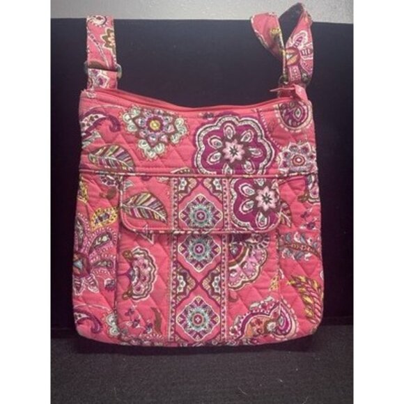 Vera Bradley Hipster Pick/Orange Floral Pattern. "See Video Below" - Picture 1 of 8